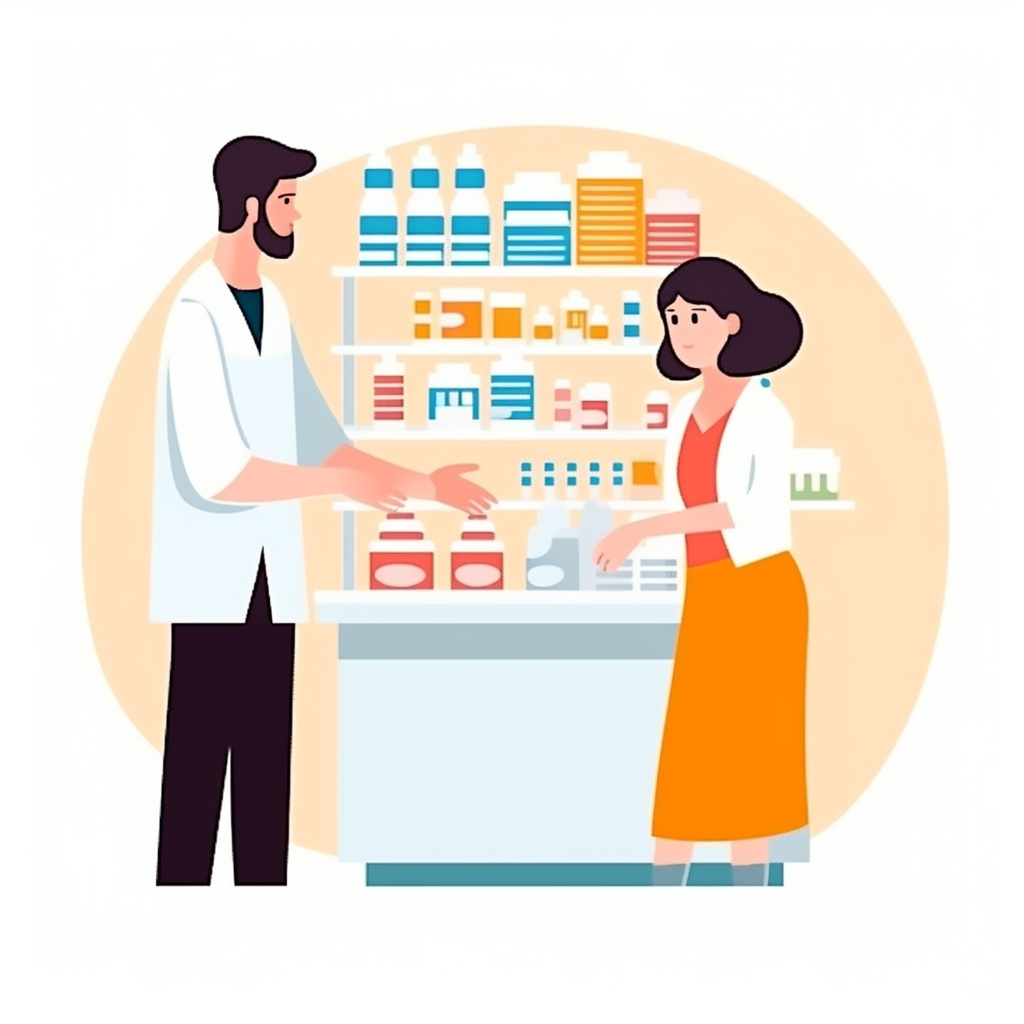 Picture of Pharmacist counseling patient
